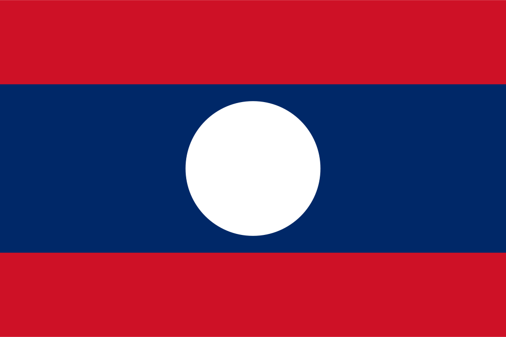 Lao People's Democratic Republic Flag